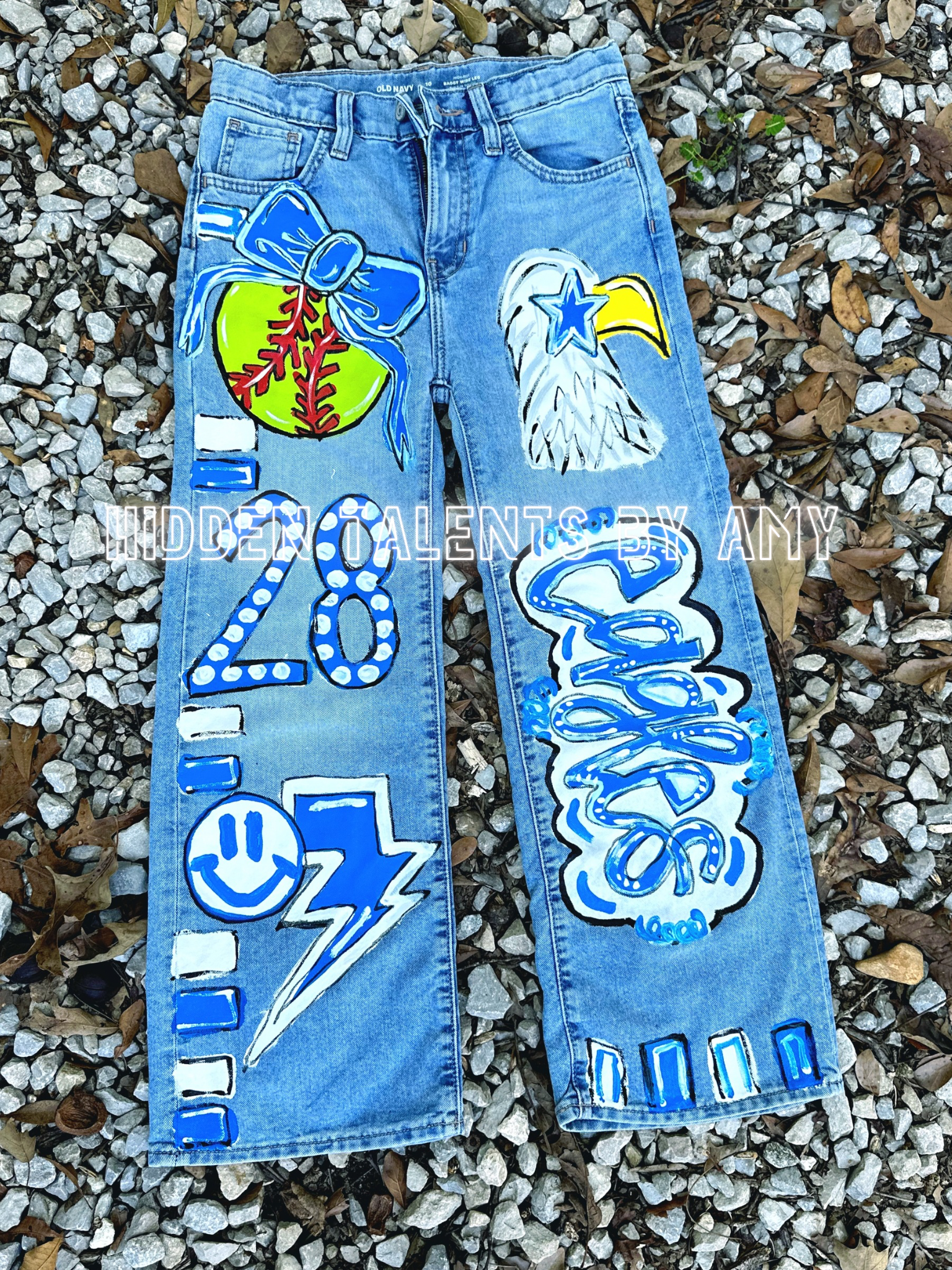 Baggy Jeans Cool Painted Jeans American Hip Hop Baggy Jeans Mens