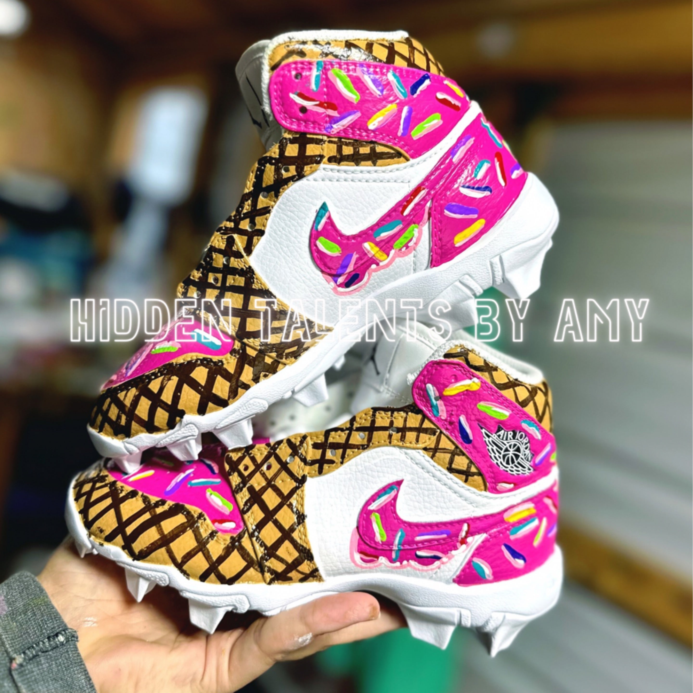 custom painted baseball cleats